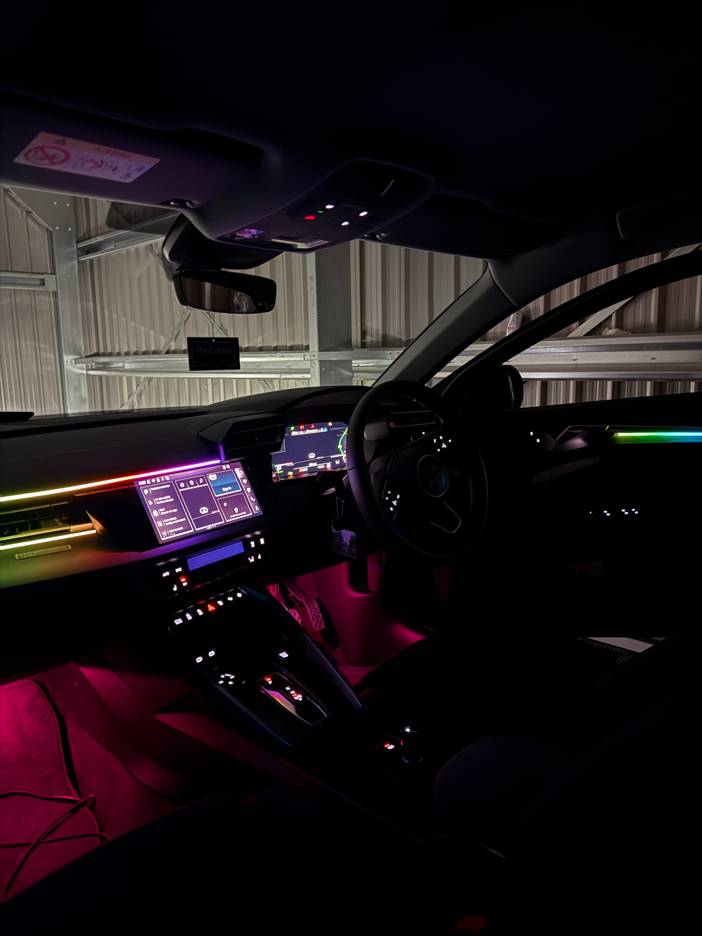 Audi A3 8Y (2023) after Audi A3 — full RGB chase install