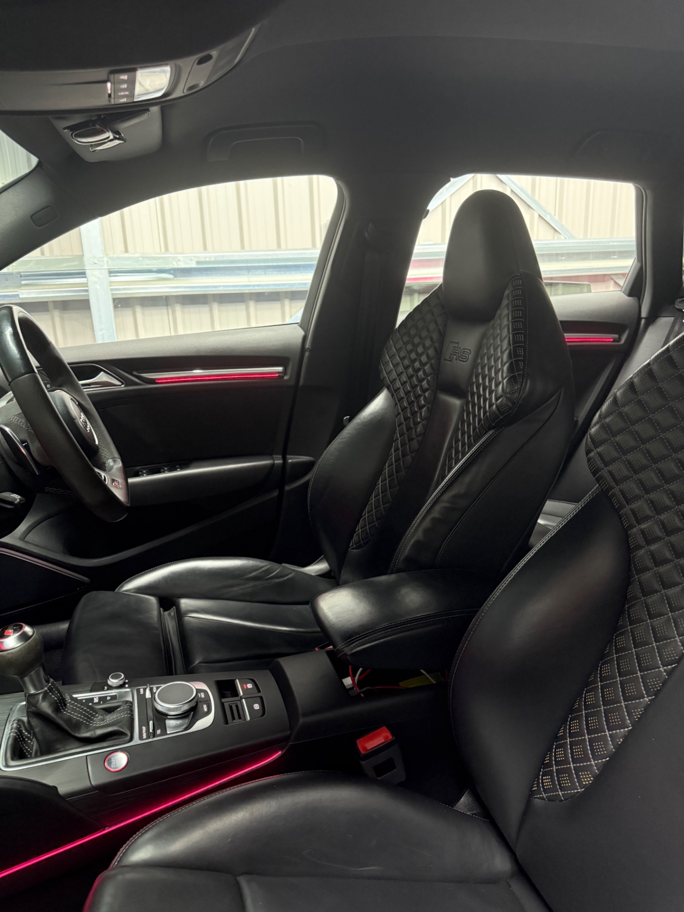 Audi A3 8Y (2023) before Audi A3 — full RGB chase install